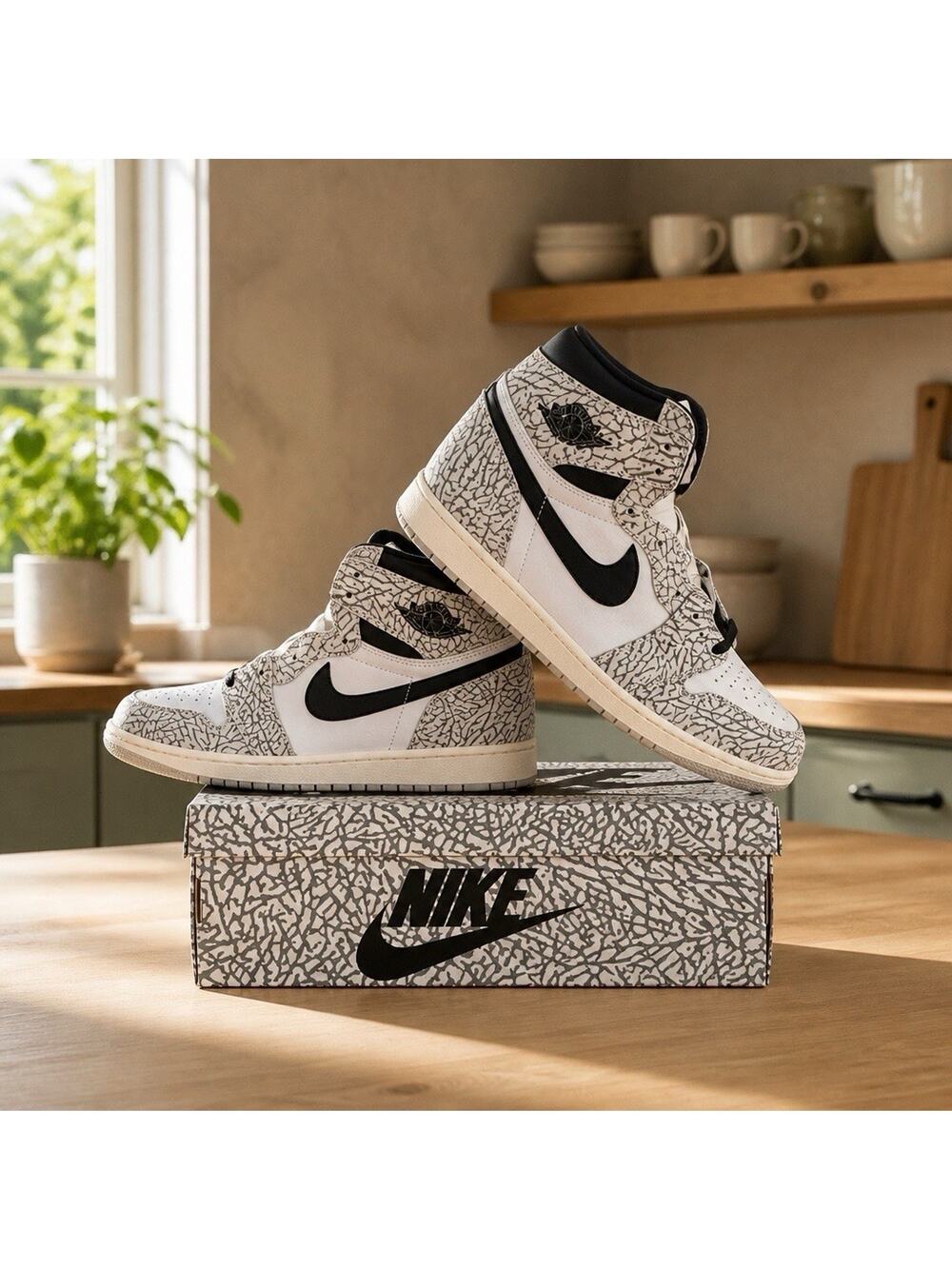 Size 18 - Jordan 1 Retro OG High White Cement Brand NEW OG BOX & Extra Laces